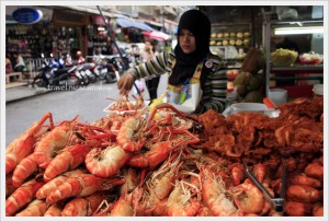 fried prawns, Hatyai